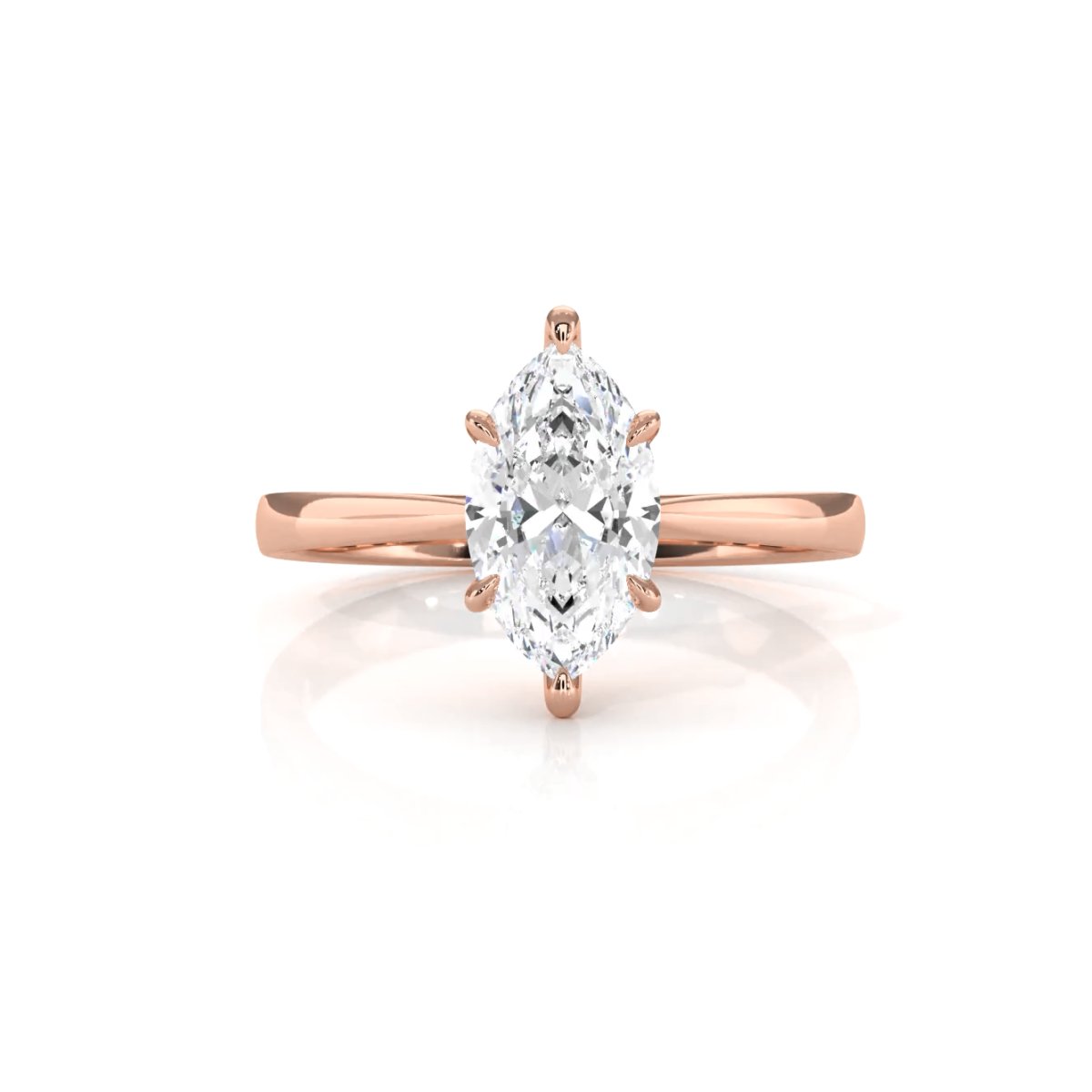 3g Lab Grown Diamond Tapper Solitaire IGI Certified Engagement Ring Setting 2mm 1.00 Ctw.